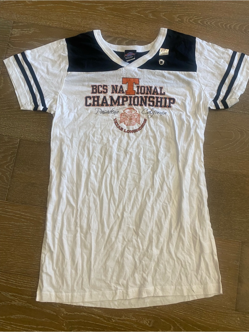 New Texas Longhorns UT BCS National Championship 2010 Color Block Stripe Shirt M